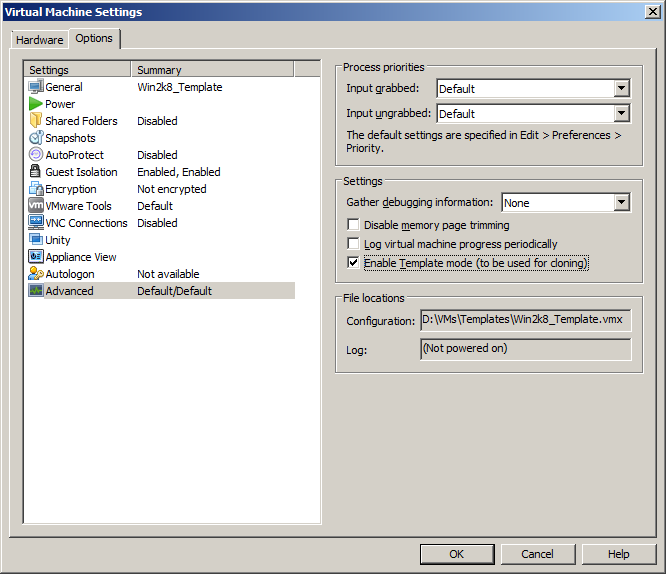 Vmrun Clone Options