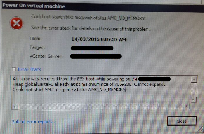 Esxi 55 And Hp Ams Heap Globalcartel 1 Already At Its Maximum Size Doodzzzs Notes 3527